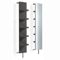 Lineabeta - Colonna girevole aperta con specchio e ripiani Ciacole nero L.28 cm