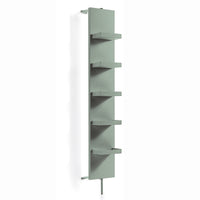Lineabeta - Colonna girevole aperta con specchio e ripiani Ciacole verde salvia