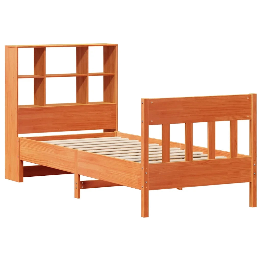 Letto senza Materasso Marrone Cera 75x190 cm in Legno di Pino 3323247