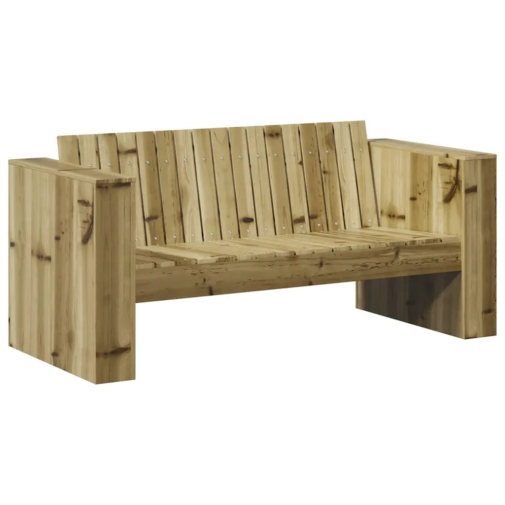 Divano da giardino-Sofa da Giardino-Divano da esterno Verde 134 x 60 x 62 cm Pino massello
