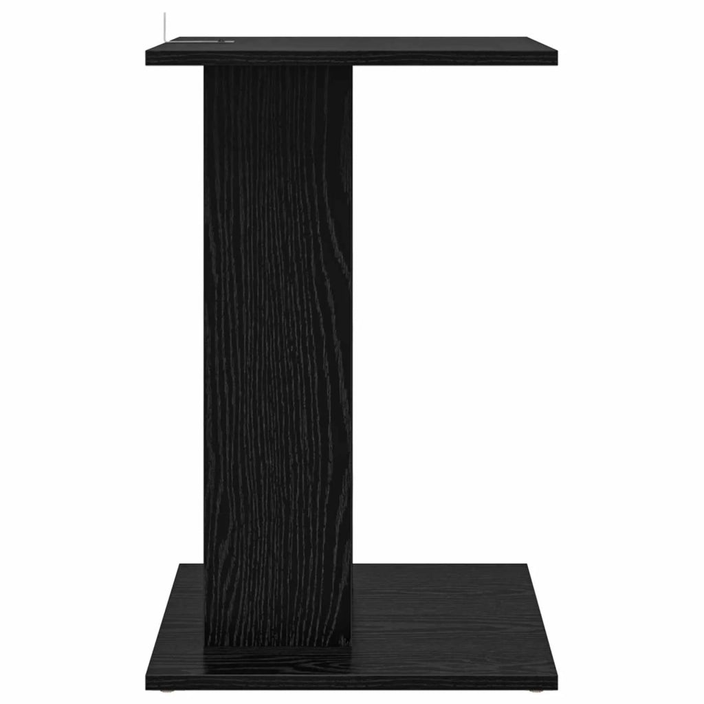 Tavolo laterale Rovere Nero 45 x 40 x 62,5 cm Legno multistrato