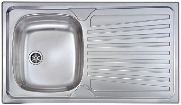 Lavello MONDIAL 86x50 1 vasca destra+ gocciolatoio ACCIAIO INOX 011553.D1.01.2016