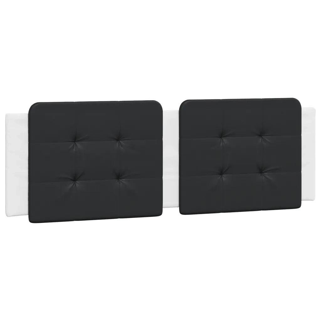 Letto con Materasso Zadar Bianco e Nero 160x200cm Similpelle 3208879