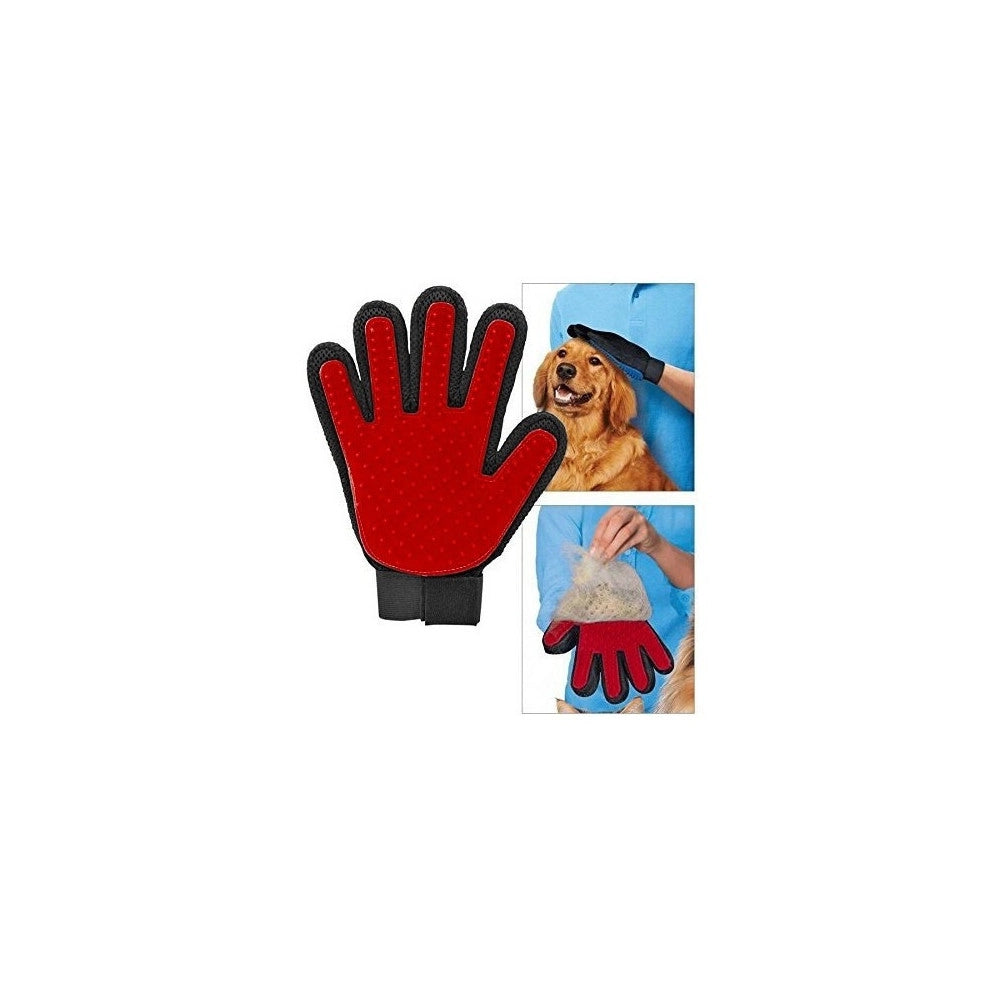 Trade Shop - Guanto Spazzola Cardatore Elimina Peli Corti E Lunghi Per Cane Gatto Glove Touch -