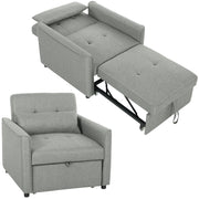 Sedia letto estraibile con schienale regolabile ¨C zephmum ¨C grigio