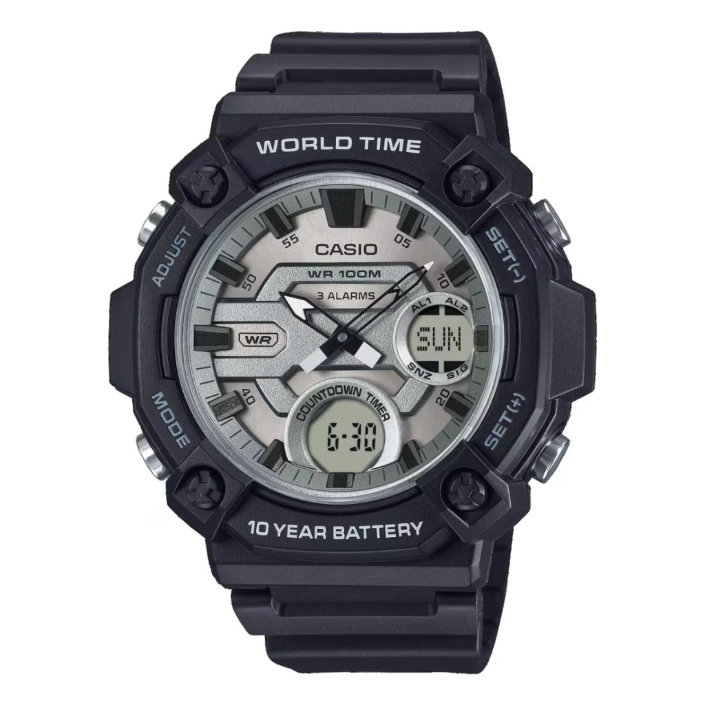 CASIO SPORT Mod. OVERSIZE 10 YEAR BATTERY - SILVER