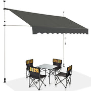 Tenda da sole telescopica e retrattile, Tenda parasole resistente ai raggi UV impermeabile 300 x 120 cm Grigio-Tende parasole