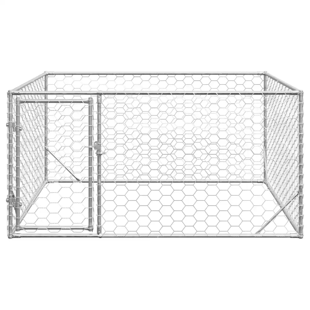 Cuccia per cani da esterno con porta 2x2x1 m in acciaio zincato 4105411