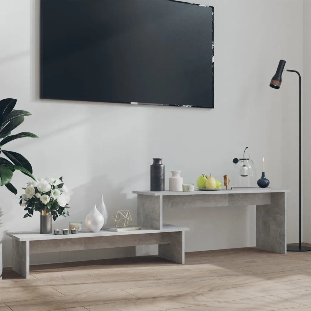 Mobile TV Grigio Cemento 180x30x43 cm in Truciolato