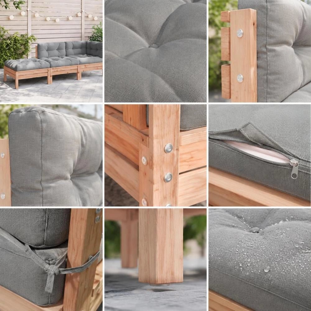 Garden Sofa With Cushions And Ottoman, 3-seater