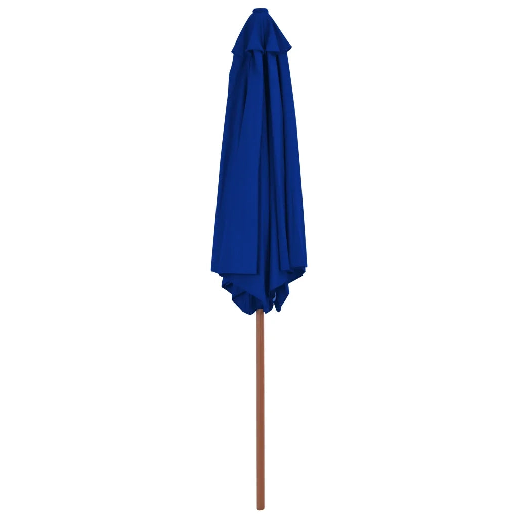 Ombrellone da Giardino con Palo in Legno Blu 270 cm 313763