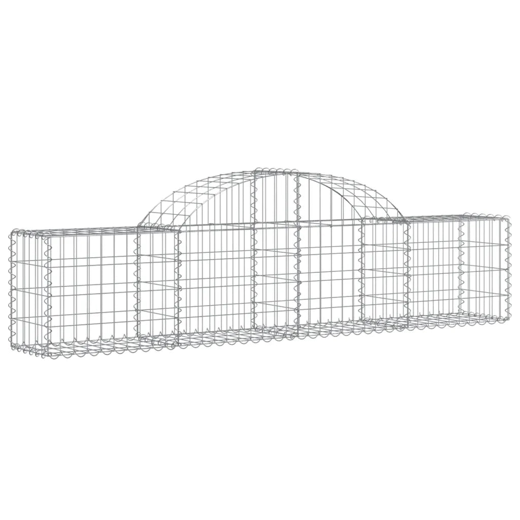 Cesti Gabbioni ad Arco 11 pz 200x30x40/60 cm Ferro Zincato 3146056