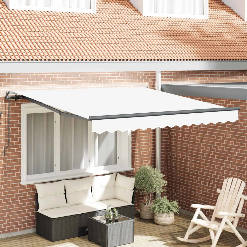 Tenda Retrattile Bianco 300 x 250 cm Poliestere e Acciaio 3330073