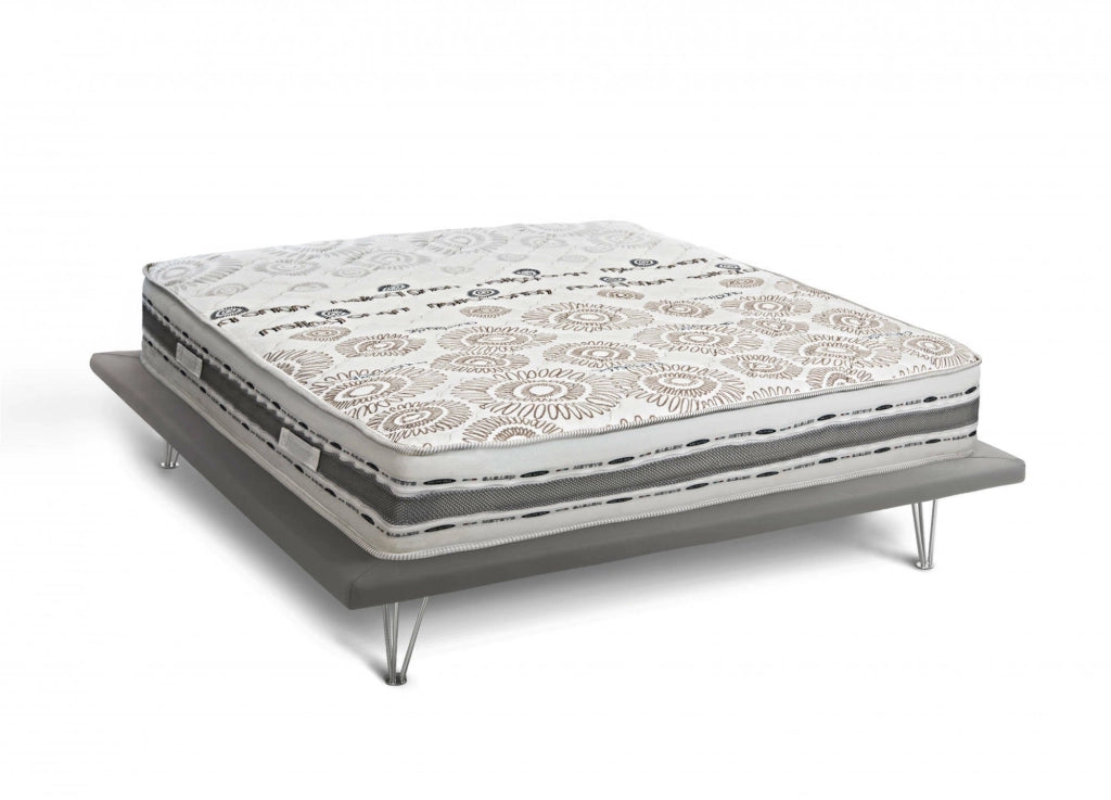Agnosine, Materasso Singolo Sfoderabile Made in Italy, 190x80x25h cm Bianco