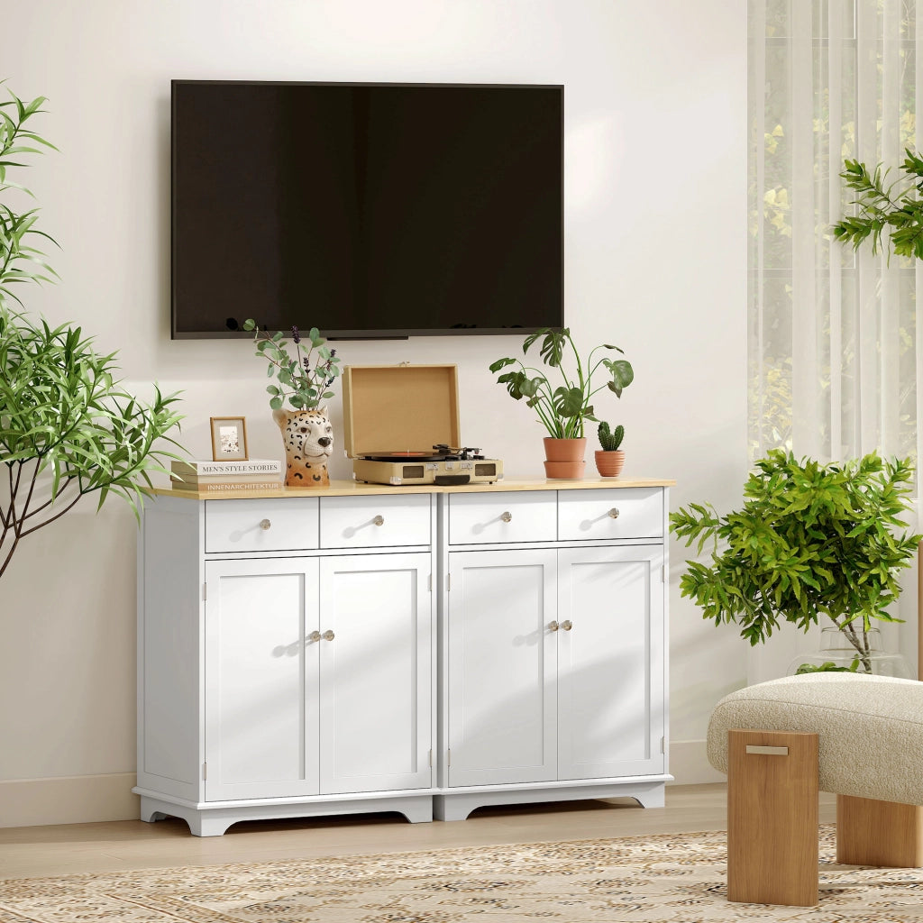 Credenza Bassa ¨C zephmum ¨C Bianco e Legno