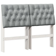 Testiera | Testata imbottita Grigio chiaro 120 cm Pino massello