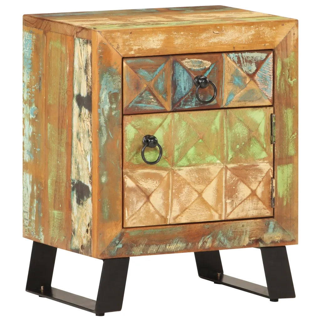 Comodino 40x30x50 cm in Legno Massello di Recupero cod mxl 30347