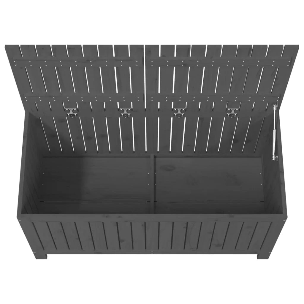 Cassapanca da giardino/box 121 x 55 x 64 cm legno di pino grigio 02_0013081