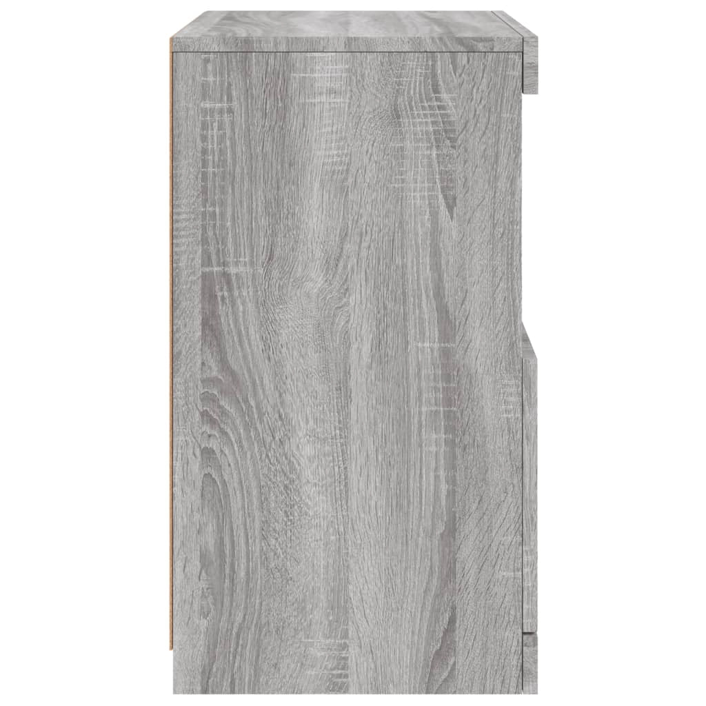 Buffet credenza cassettiera armadio mobile contenitore organizer per cucina soggiorno salotto con luci LED Sonoma 41 x 37 x 67 cm grigio 02_0030076