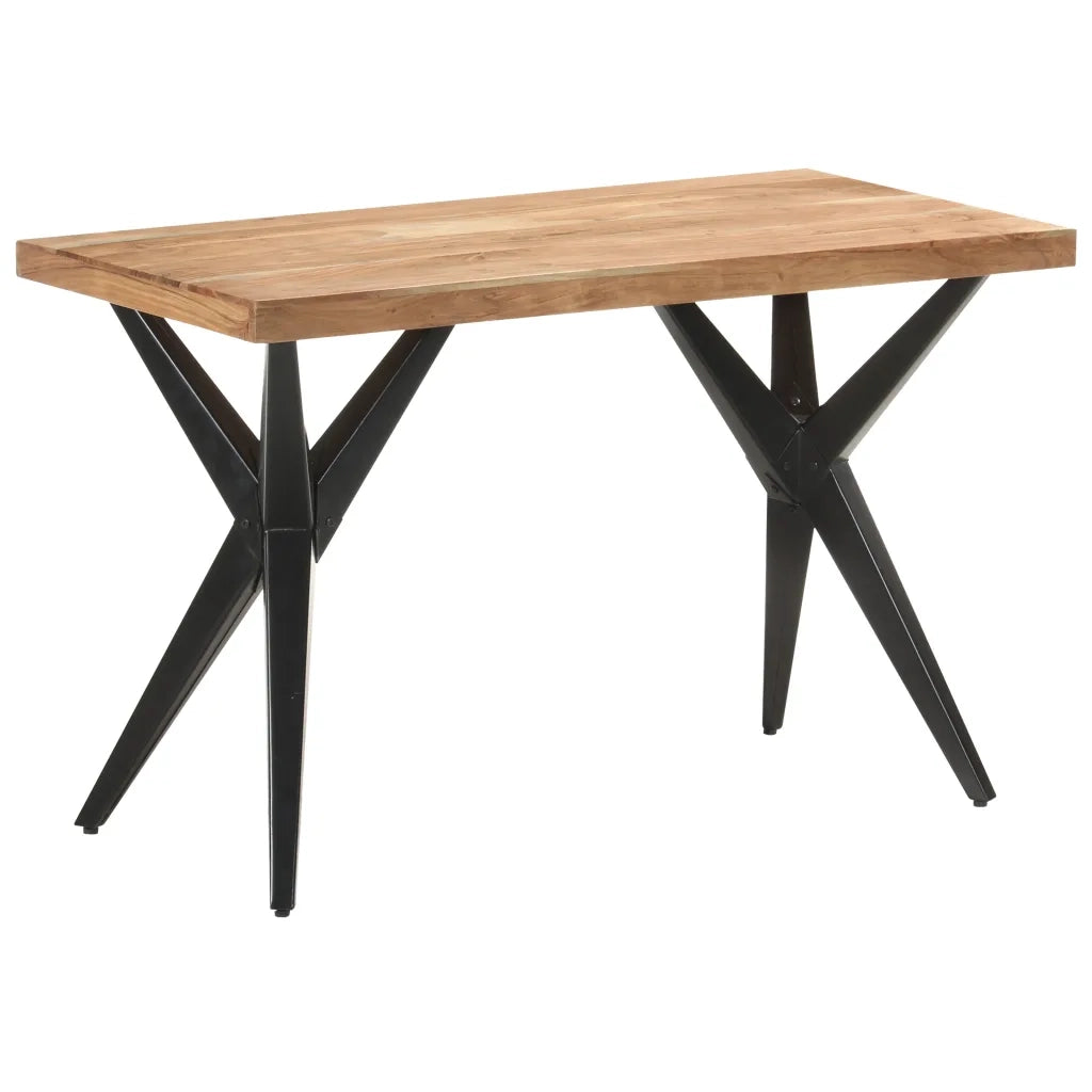 Tavolo da Pranzo 120x60x76 cm in Legno Massello di Acacia cod mxl 67961