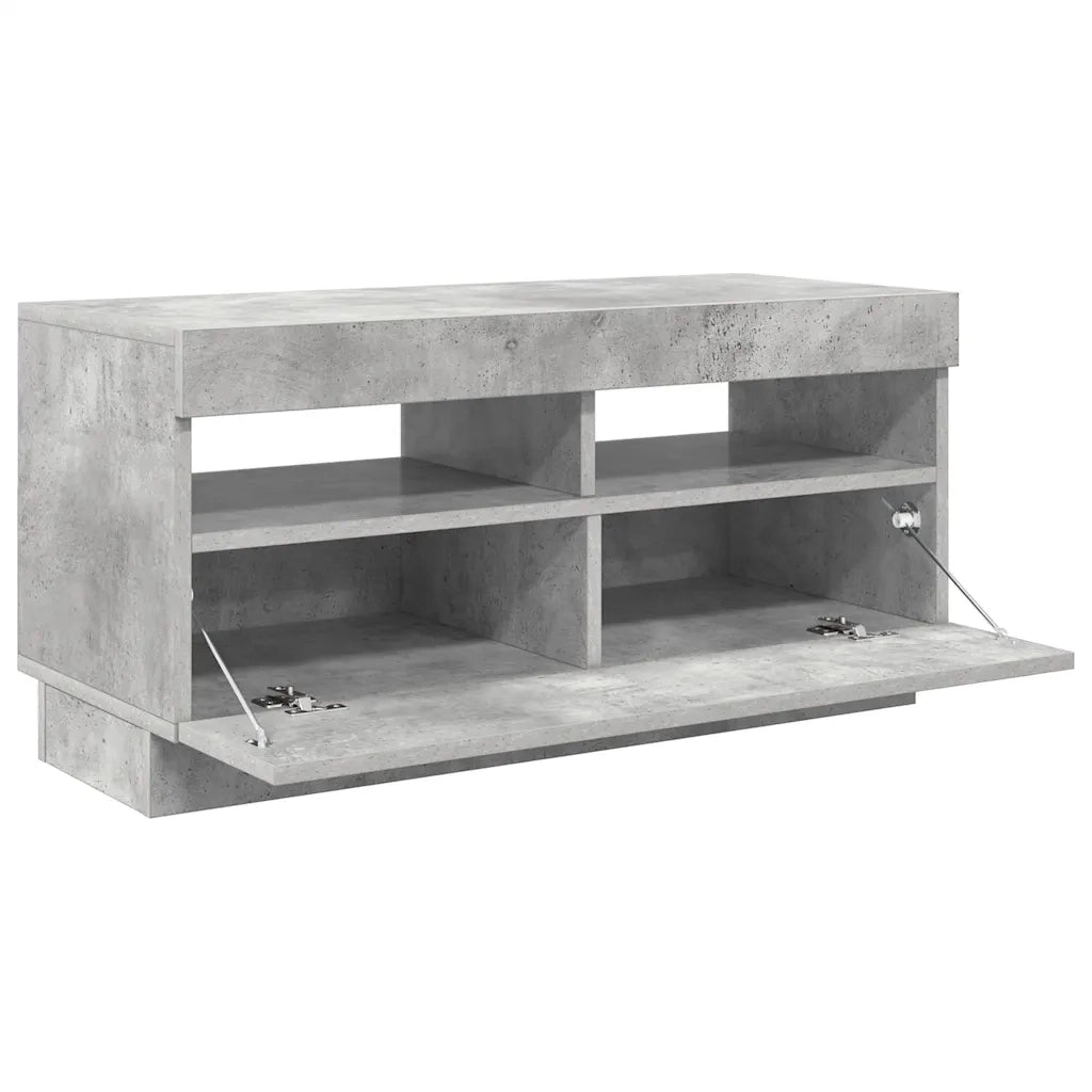 Mobile Porta TV con Luci LED Grigio Cemento 80x35x40 cm cod mxl 13433