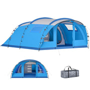 Tenda da campeggio tunnel 5 posti 3 stanze 4 finestre ¨C zephmum ¨C impermeabile
