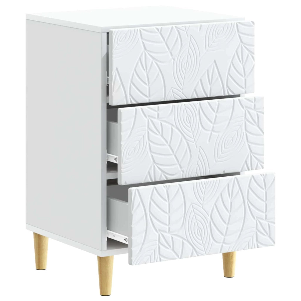 Comodino Bianco 43 x 39,5 x 66,5 cm Legno ingegnerizzato 895015