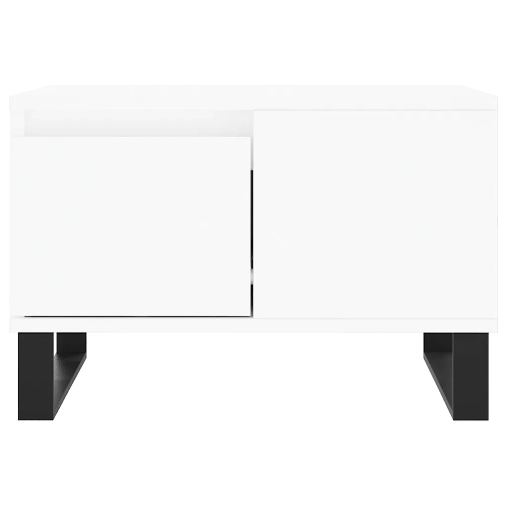 vidaXL Tavolino da Salotto Bianco 55x55x36,5 cm in Legno Multistrato