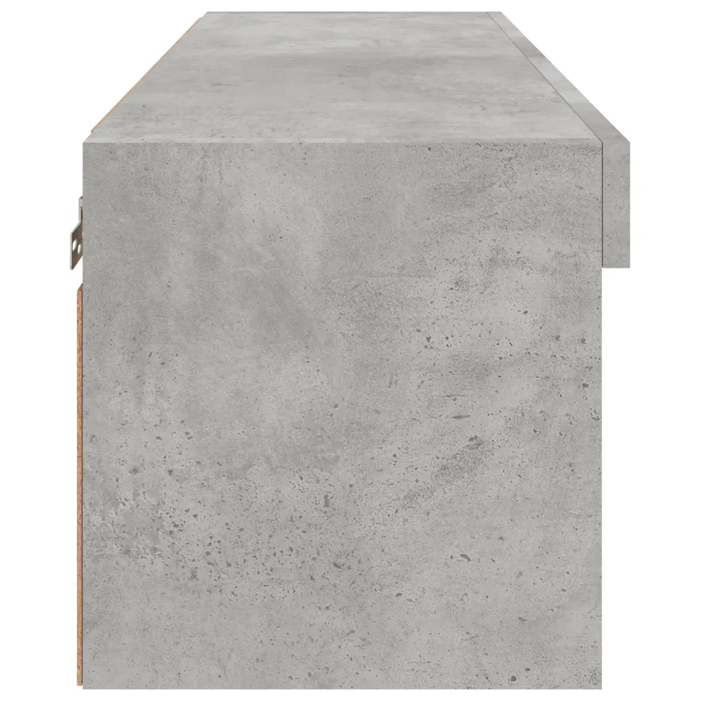 Mobile TV | Armadietto TV | Mobile Porta TV con Luci LED Grigio Cemento 80x30x30 cm