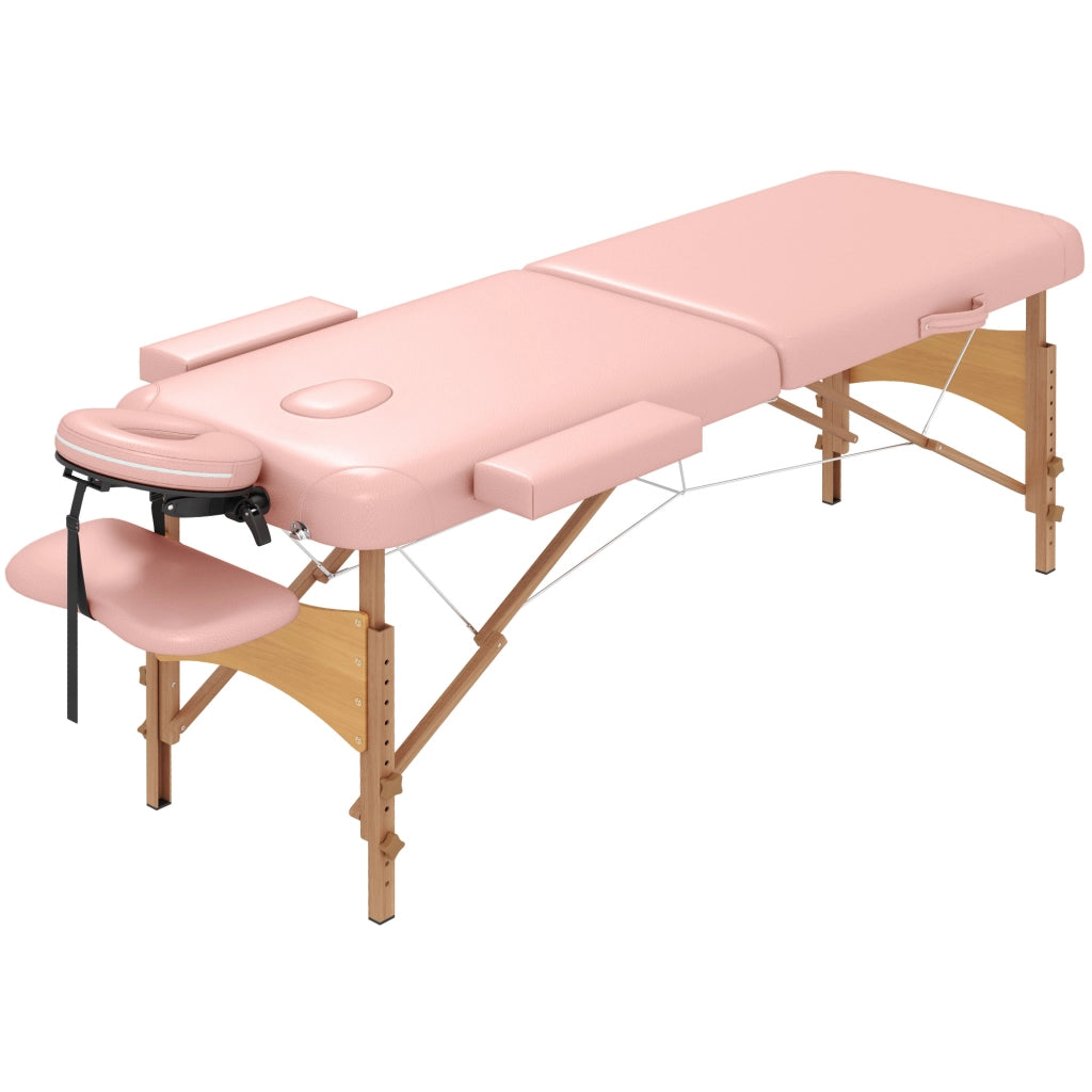 Poltrona Massaggiante Pieghevole con Regolazione Altezza e Schienale Regolabile ¨C Zephmum ¨C 81x67x92-210 cm Rosa