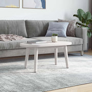 Piano Tavolo Bianco 60x30x2,5cm in Legno Massello di Pino Ovale 824341