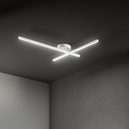 Applique Moderna Syncro Alluminio Bianco Acrilico Led 23W 3000K