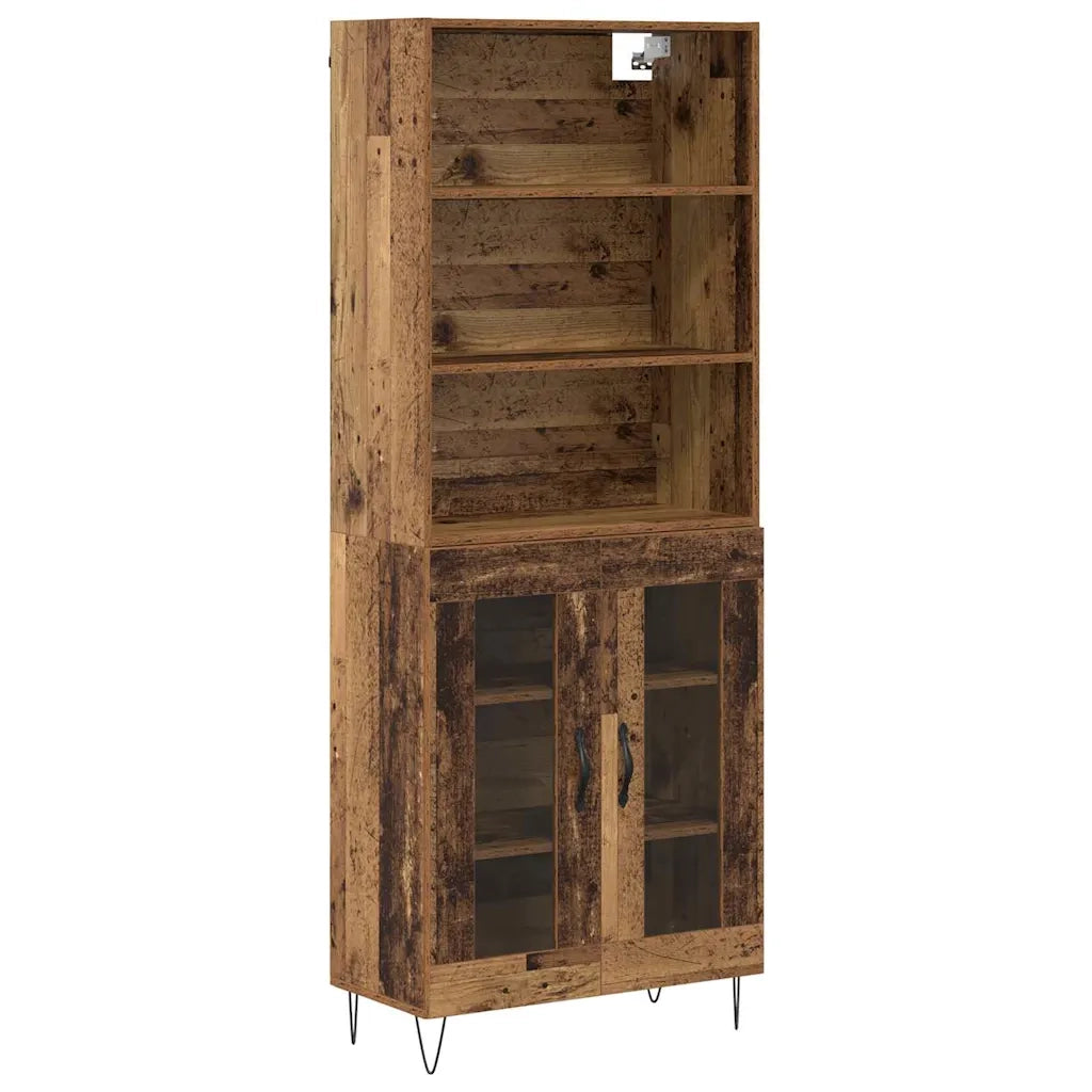 Credenza 2 pz | Madia | Buffet da pranzo | Armadio da pranzo Legno vecchio Legno multistrato