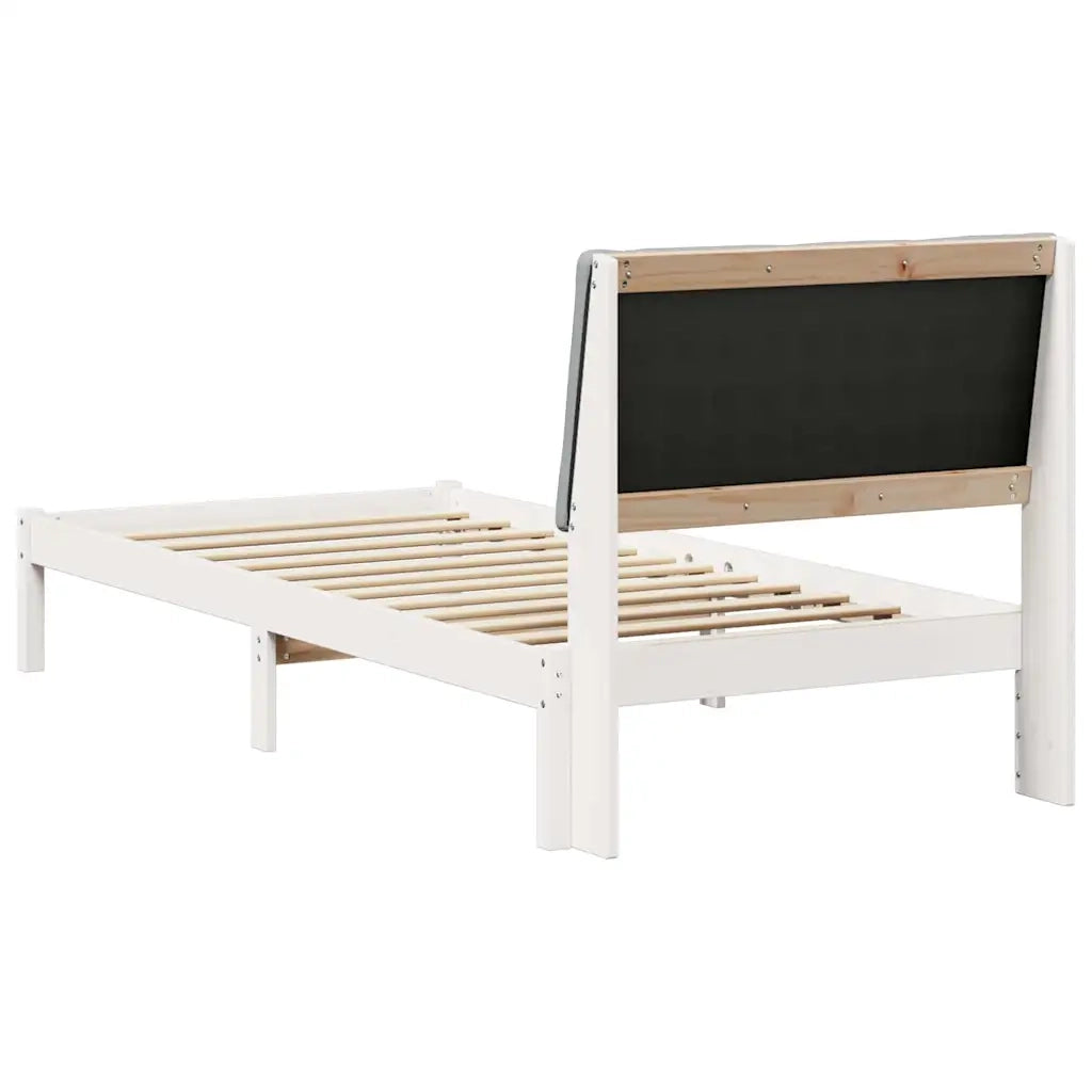 Struttura del Letto Bianco e grigio chiaro 90 x 200 cm