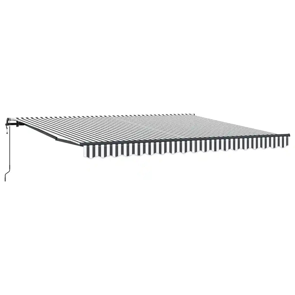 vidaXL Tenda Sole Retrattile Automatica Antracite e Bianco 400x300 cm