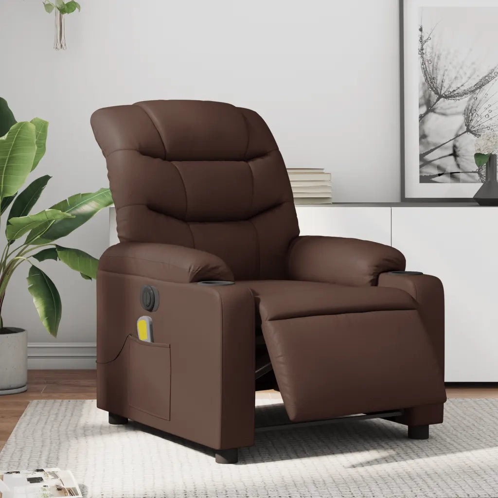 Poltrona Massaggiante Elettrica Marrone in Similpellecod mxl 85091