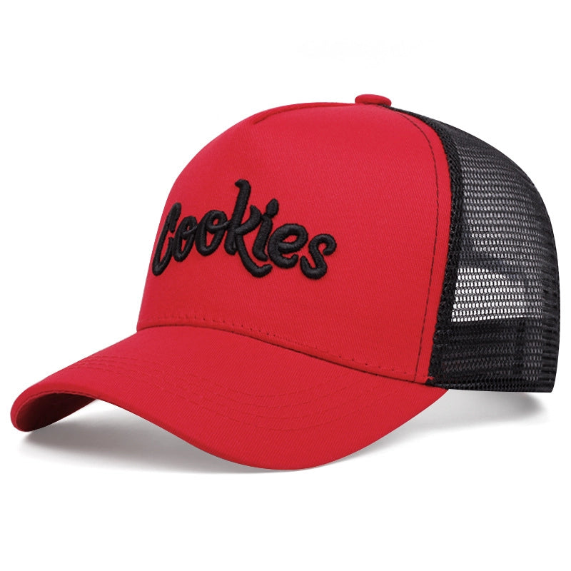 Cappellino da baseball ricamato Cookies nero rosso