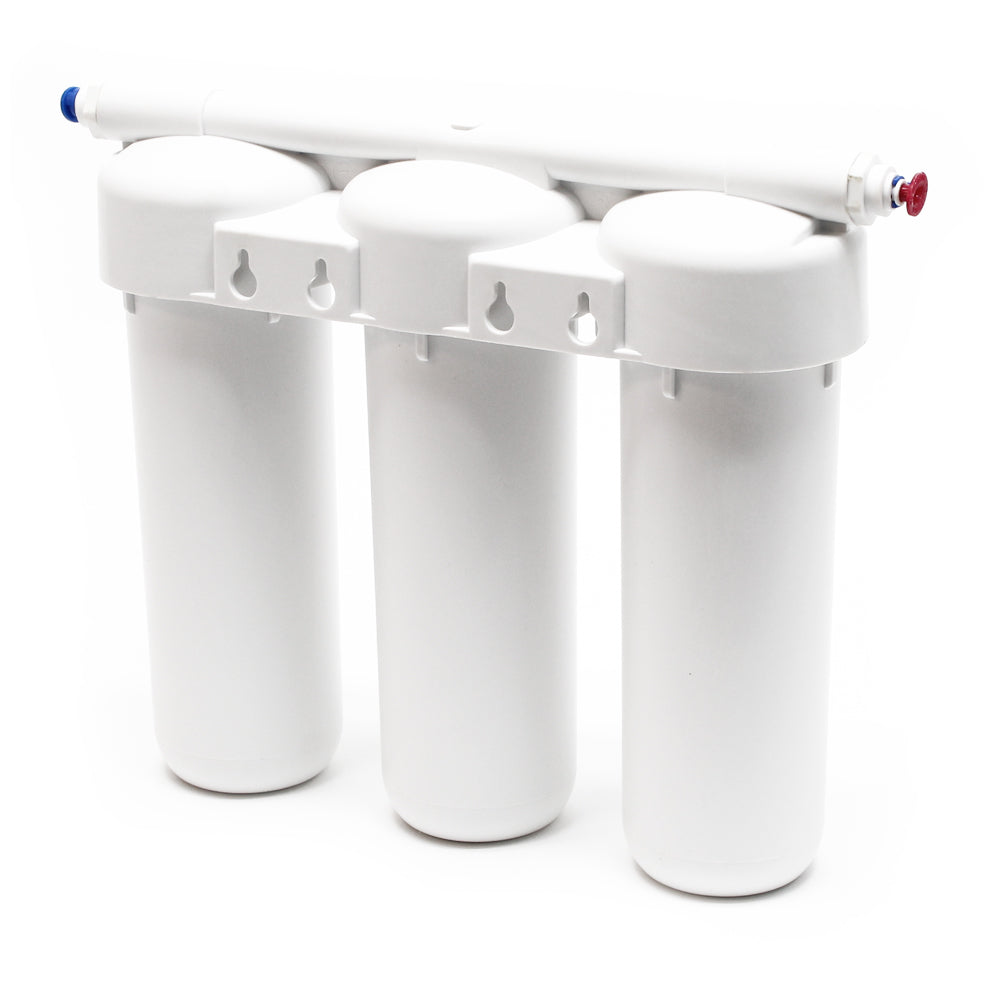 Naturewater Filtro dell'acqua a 3 livelli NW-PRG03, con cartucce filtranti da 254 mm, con rubinetto