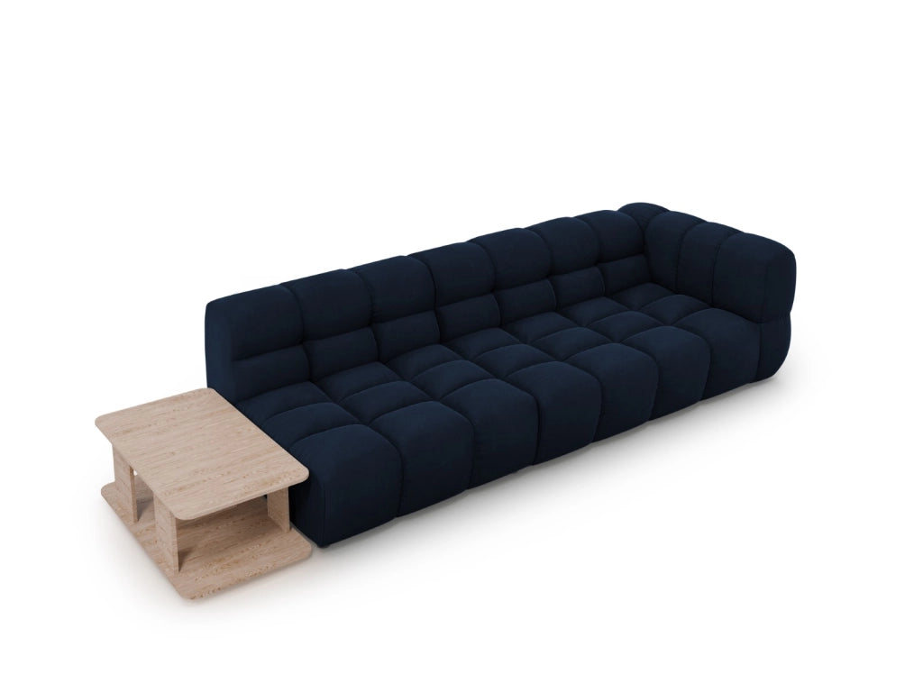 Cosmopolitan Design - Divano modulare sinistro "Sky" 4 posti in velluto blu reale 