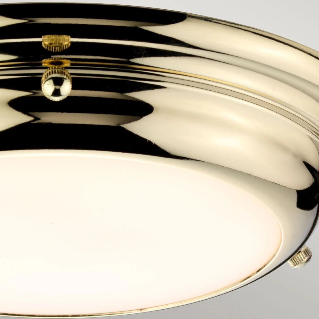 Plafoniera bagno tonda 24,5cm LED 12W ottone Welland