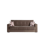 DIVANO PRONTO LETTO ALBA 3P ENTEL CAPPUCCINO