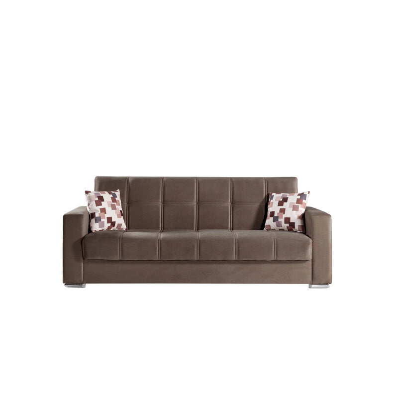 DIVANO PRONTO LETTO ALBA 3P ENTEL CAPPUCCINO