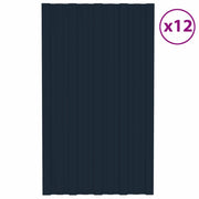 Pannello per tetto 12 pz Antracite 80 x 45 cm Acciaio zincato CFW6157976