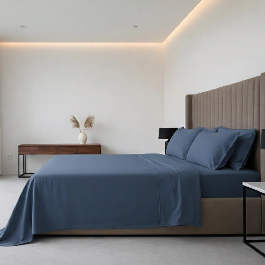 Sapatalo, set Completo Letto Singolo in Policotone, blu Mare