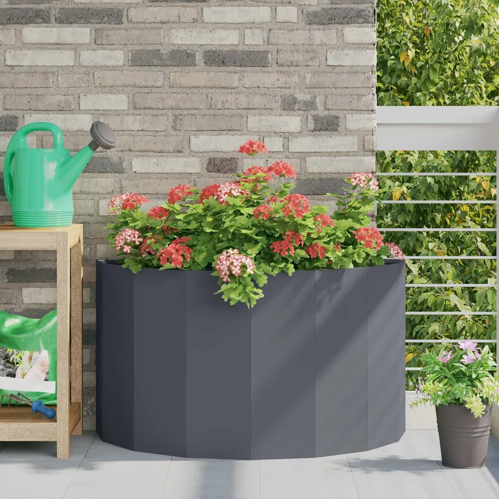 Fioriera | Cassetta per fiori | Vaso Antracite 90 x 45 x 50 cm Acciaio