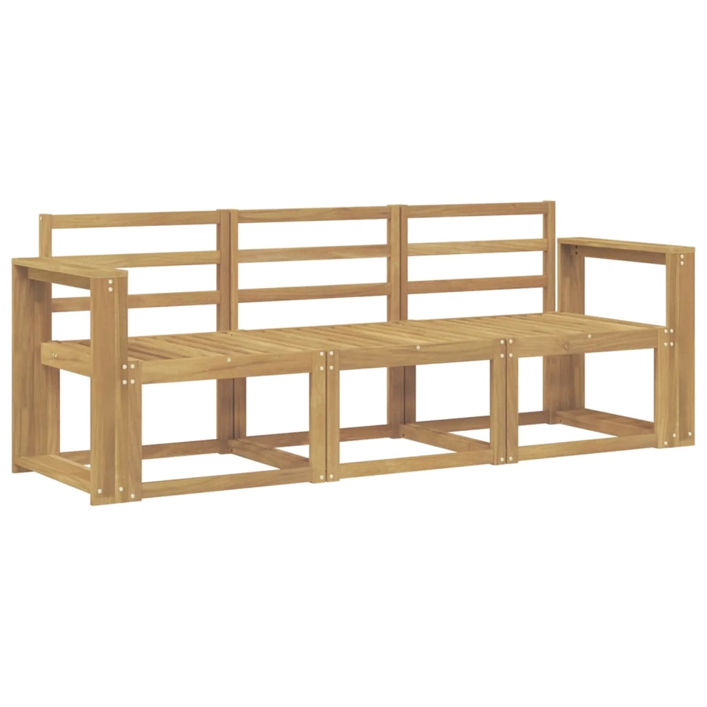 Set di divani da esterno 3 pcs Bianco 197,5 x 63 x 73 cm 3387178