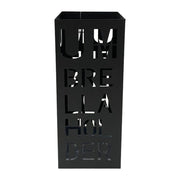 Set di 4 Portaombrello Brella 21x21x50 Cm In Metallo Mat Nero