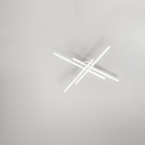 Plafoniera Moderna Syncro Metallo Bianco Acrilico Led 58W 3000K