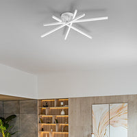 Plafoniera Moderna Syncro Metallo Bianco Acrilico Led 58W 3000K