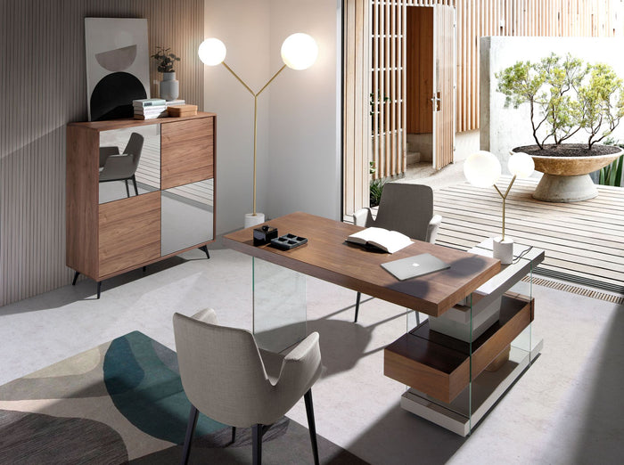 Lampada da terra in marmo bianco, acciaio dorato e vetro bianco